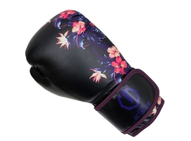 Rękawice bokserskie damskie Legion Octagon Flower black/purple + workoplecak GRATIS