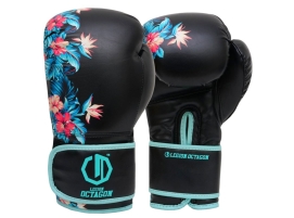 Rękawice bokserskie damskie Legion Octagon Flower black/sea green + workoplecak GRATIS