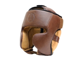 Kask bokserski Legion Octagon PRO Oldschool brown SKÓRA