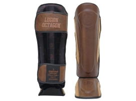 Ochraniacze Legion Octagon PRO Oldschool piszczel/stopa brown
