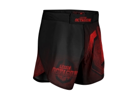 Spodenki Szorty MMA Legion Octagon Conquest Black/Red – Profesjonalne Szorty Treningowe