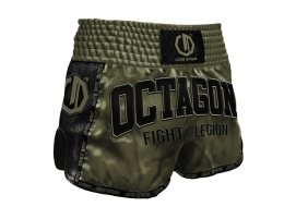 Spodenki Kickboxing/Muay Thai Legion Octagon Fight Legion PREMIUM Army Green – Profesjonalne Spodenki Treningowe