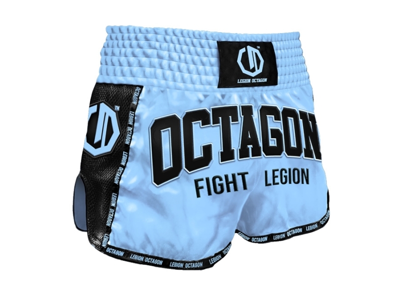 Spodenki Kickboxing/Muay Thai Legion Octagon Fight Legion PREMIUM Sky Blue – Profesjonalne Spodenki Treningowe