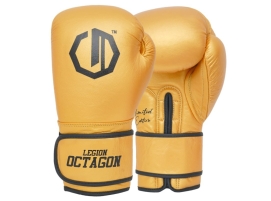Rękawice bokserskie Legion Octagon Golden – Limitowana Edycja z Plecakoworkiem