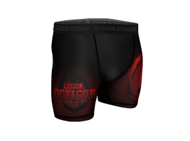 Spodenki kompresyjne Legion Octagon Conquest Black/Red – Maksymalna swoboda ruchu na treningu