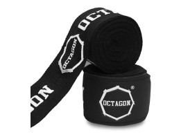 Owijki bokserskie Octagon Fightgear Supreme Black/White 3m – Wytrzymałe i Stylowe