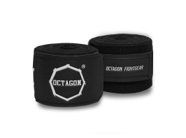 Owijki bokserskie Octagon Fightgear Supreme Black/White 3m – Wytrzymałe i Stylowe