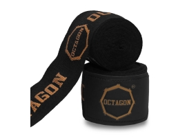 Owijki bokserskie Octagon Fightgear Supreme Black/Gold – Wytrzymałe i Stylowe