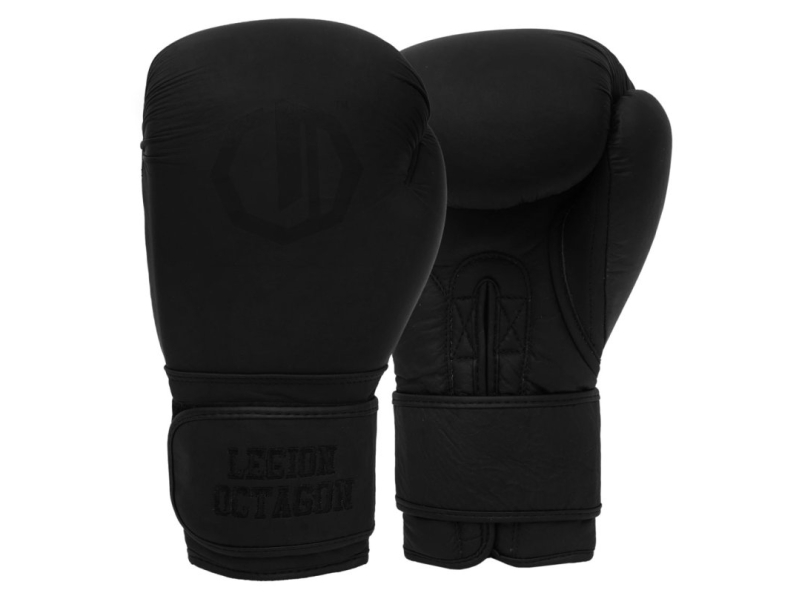 Rękawice bokserskie Octagon Legion PRO Black/Black – profesjonalne rękawice treningowe