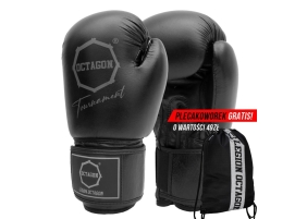 Rękawice bokserskie Octagon Tournament SKÓRA plecakoworek GRATIS!
