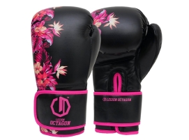 Rękawice bokserskie damskie Legion Octagon Flower black/pink + workoplecak GRATIS