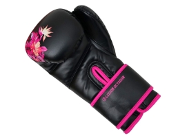 Rękawice bokserskie damskie Legion Octagon Flower black/pink + workoplecak GRATIS