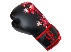 Rękawice bokserskie damskie Legion Octagon Flower black/red + workoplecak GRATIS